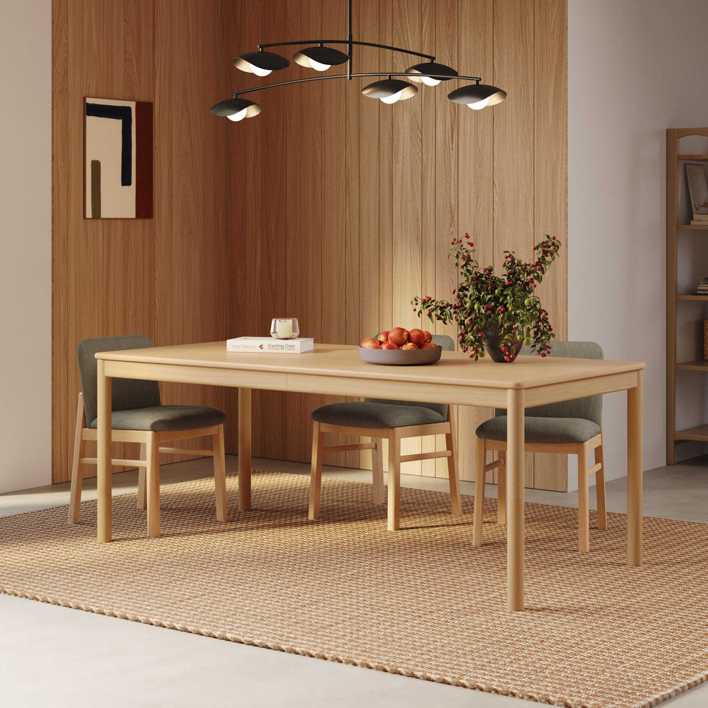 Hadi 78" - 97.5" Extendable Dining Table - White Oak