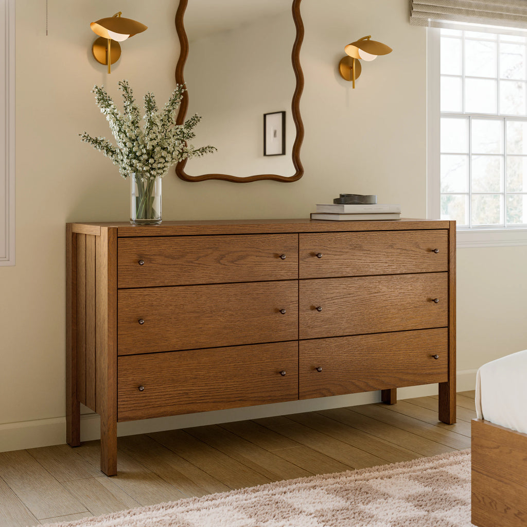 Casey Smoked Oak 6-Drawer Dresser