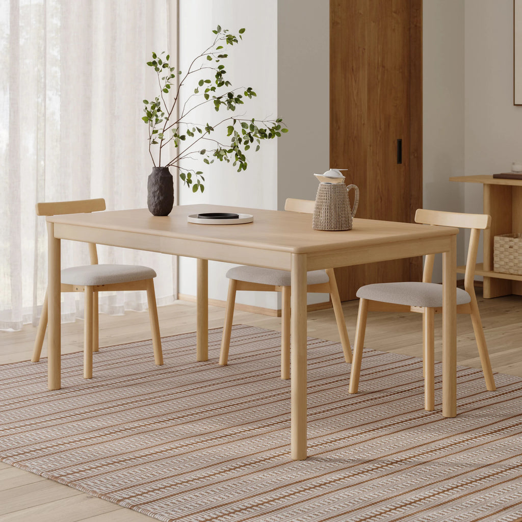 Hadi 62" - 82.75" Extendable Dining Table - White Oak