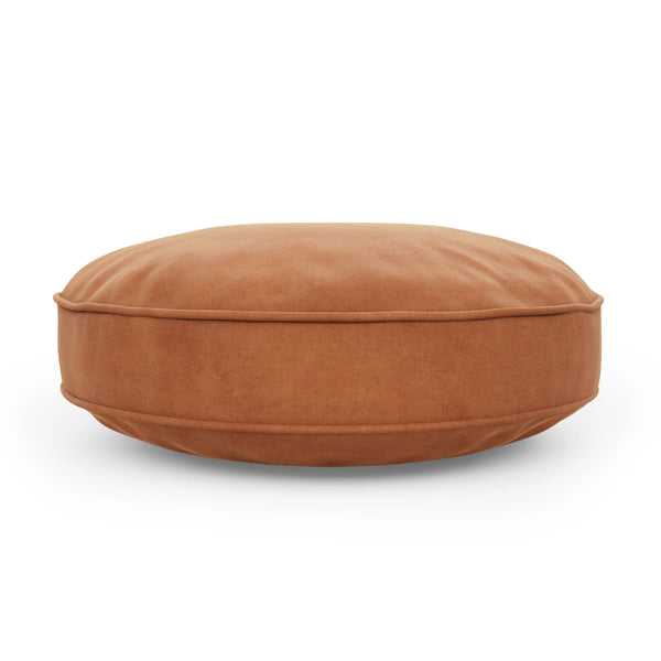 Velvet Round Pillow - Plush Pacific Rust