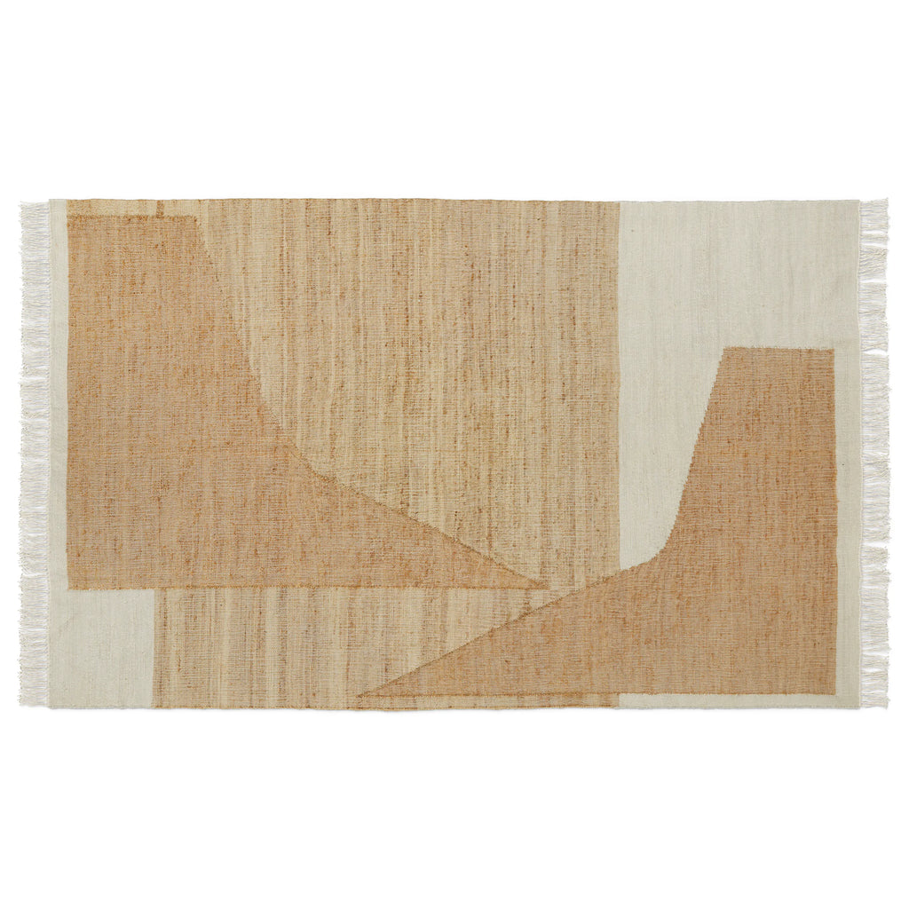 Zona Patterned 5 x 8 Rug Brown & White