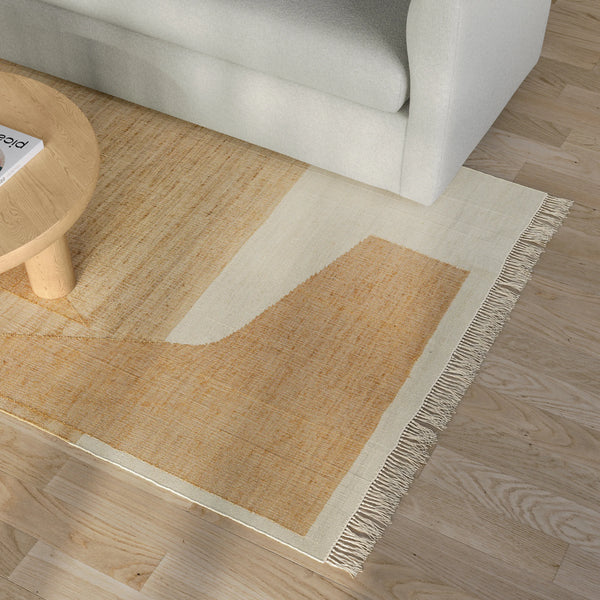 Zona Patterned 5 x 8 Rug Brown & White