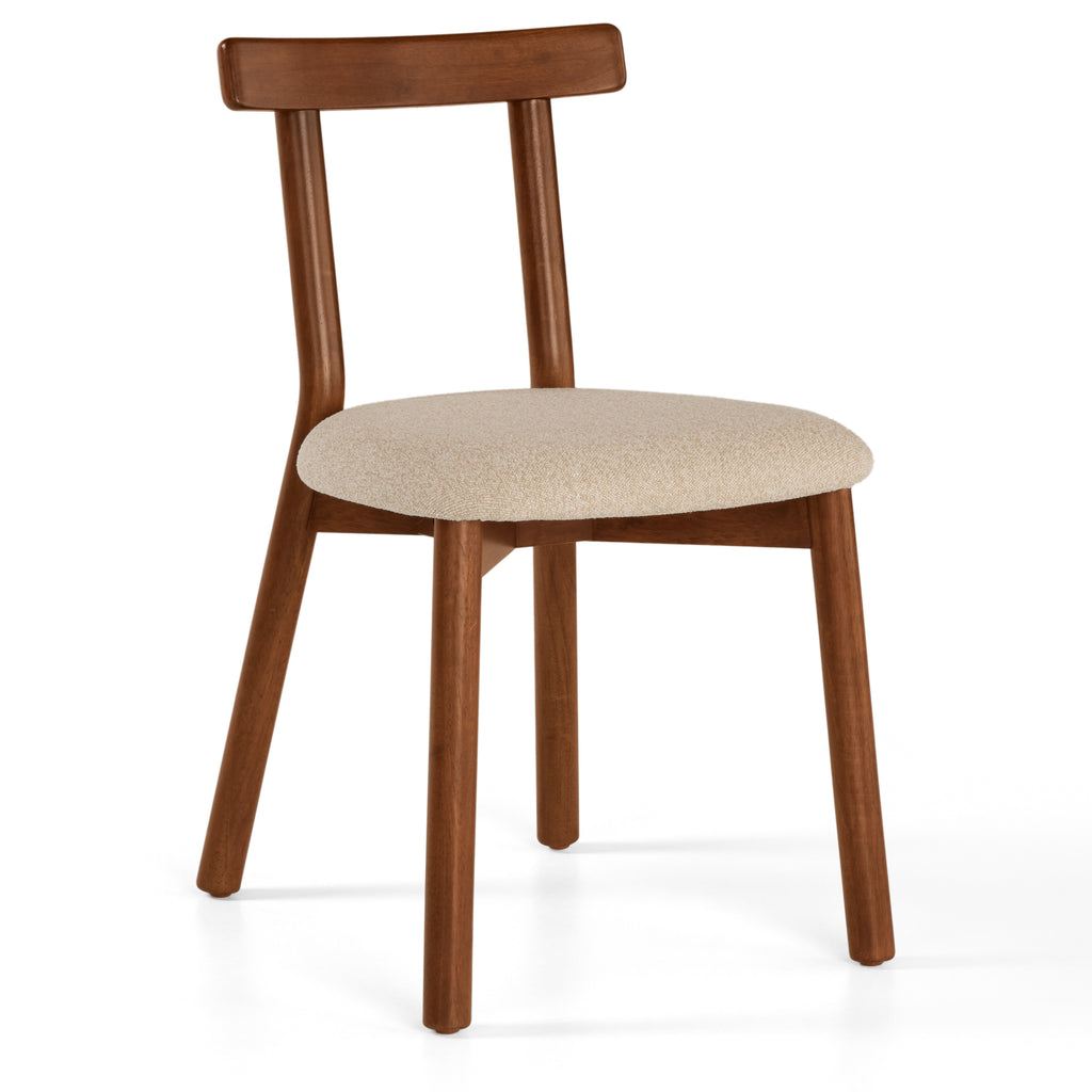 Ulla Dining Chair – Walnut & Ratine Buff