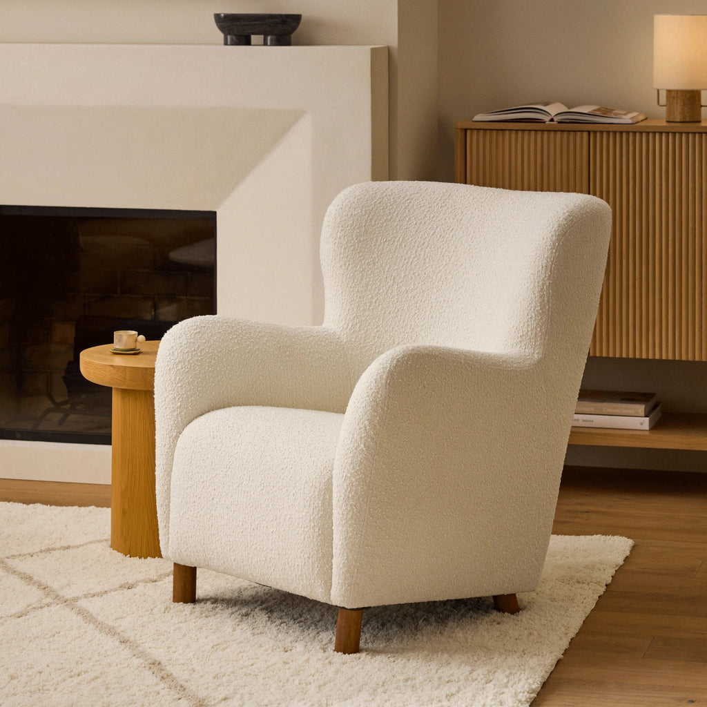 Bijou Cream Bouclé 31.5" Lounge Chair