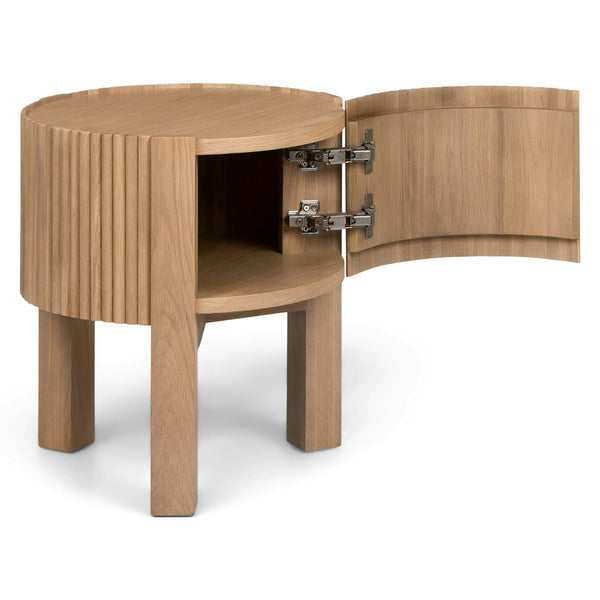 Fora Storage Side Table - White Oak