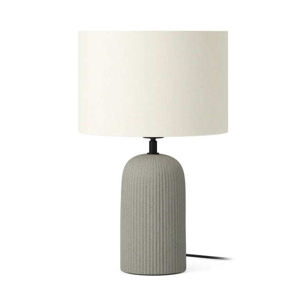 Dark Speckle Gray Fluted Table Lamp