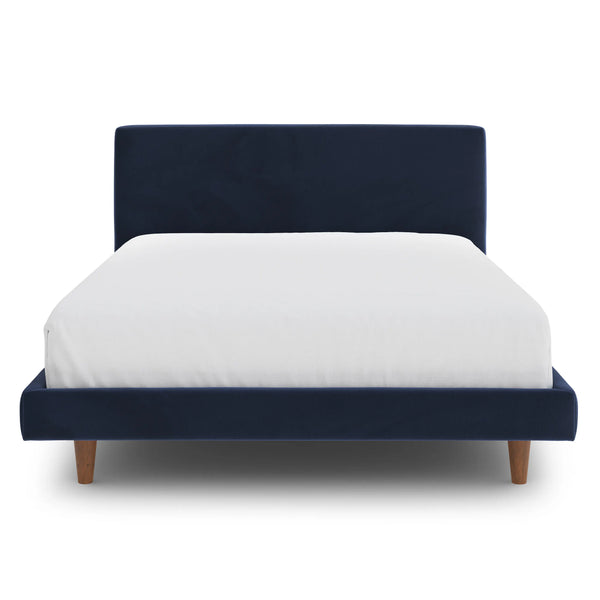 Tesa Full Low Profile Velvet Bed - Hale Ink