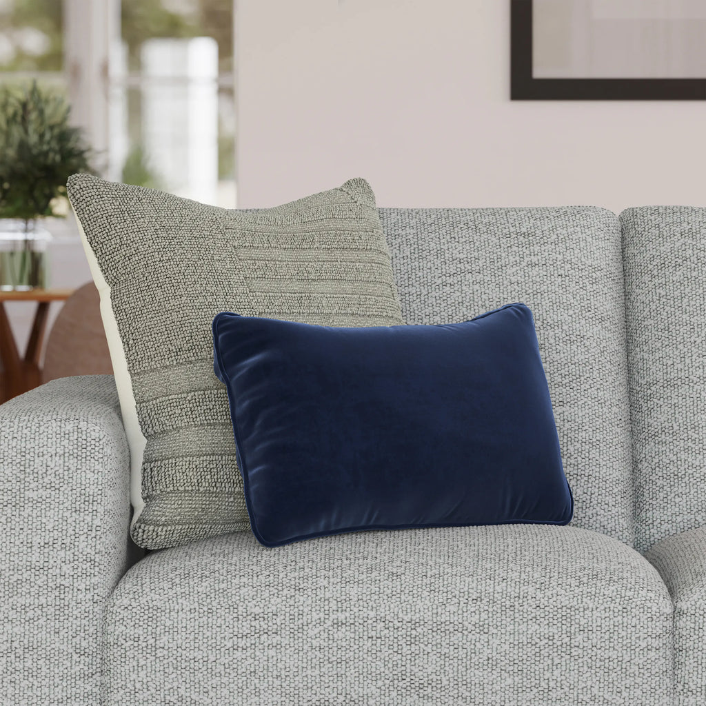 Luci Velvet Small Pillow - Plush Cascadia Blue