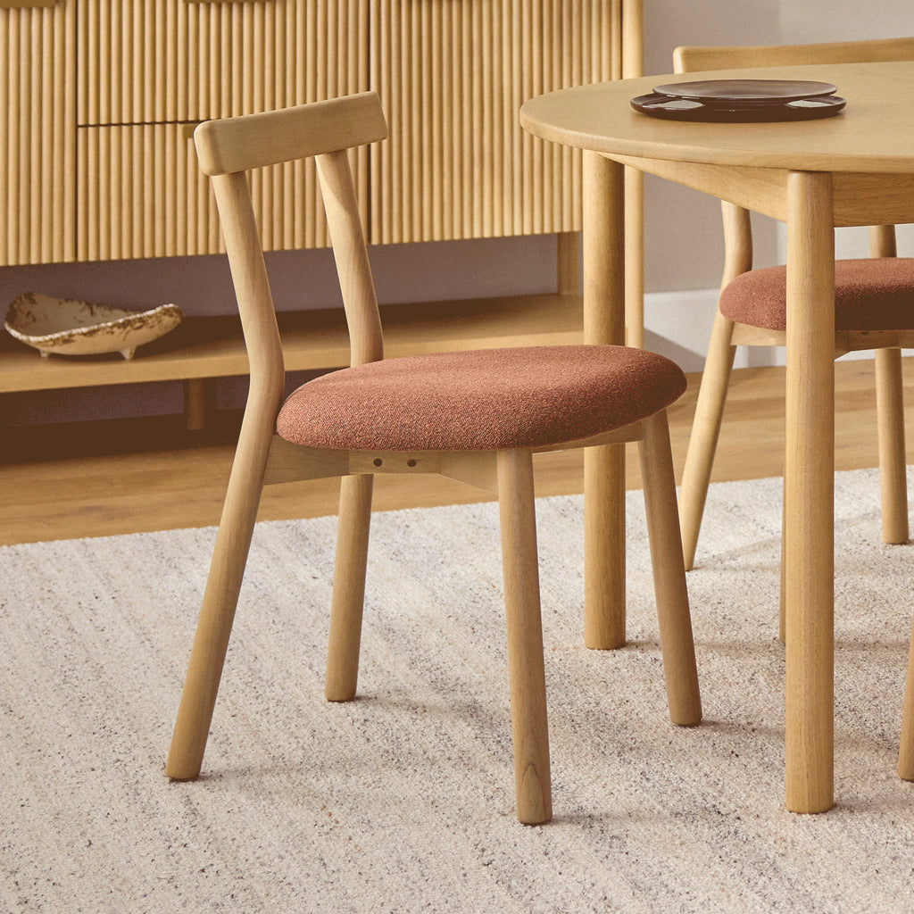 Ula Dining Chair - White Oak and Ratine Oxide
