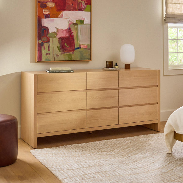 Lea White Oak 9-Drawer Dresser