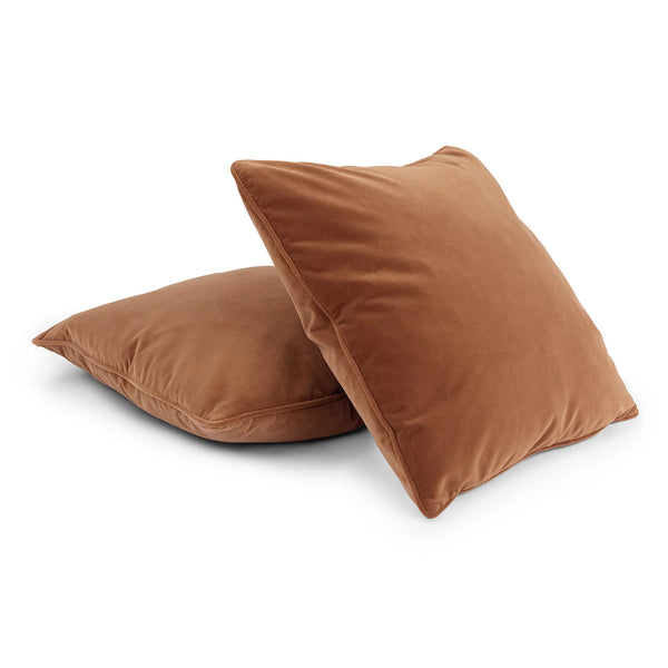 Luci Velvet Pillow Set of 2 - Plush Pacific Rust