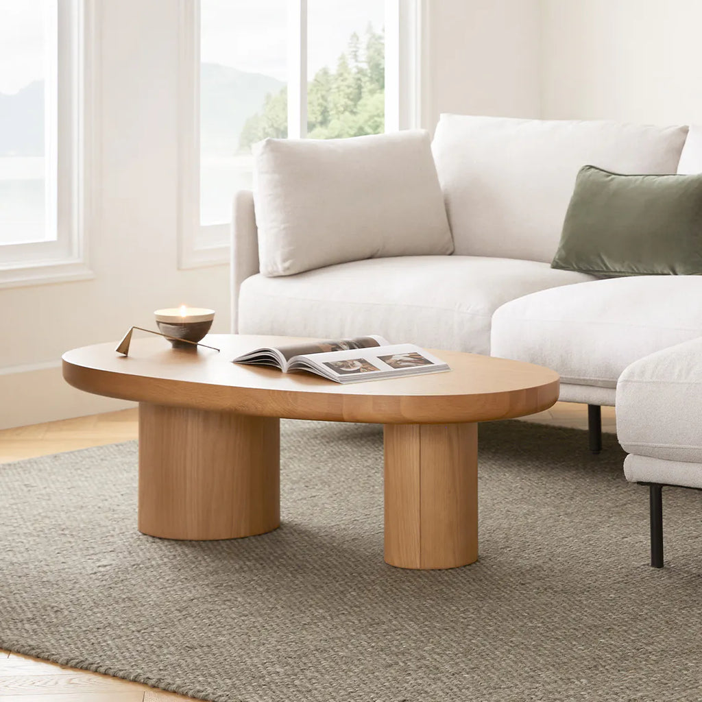 Japandi 46" Coffee Table in Oak
