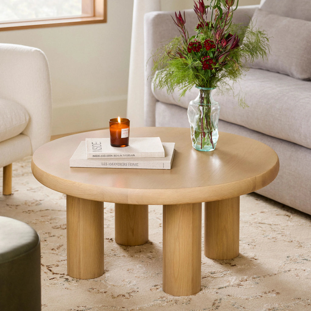 Edel 35" Coffee Table - White Oak