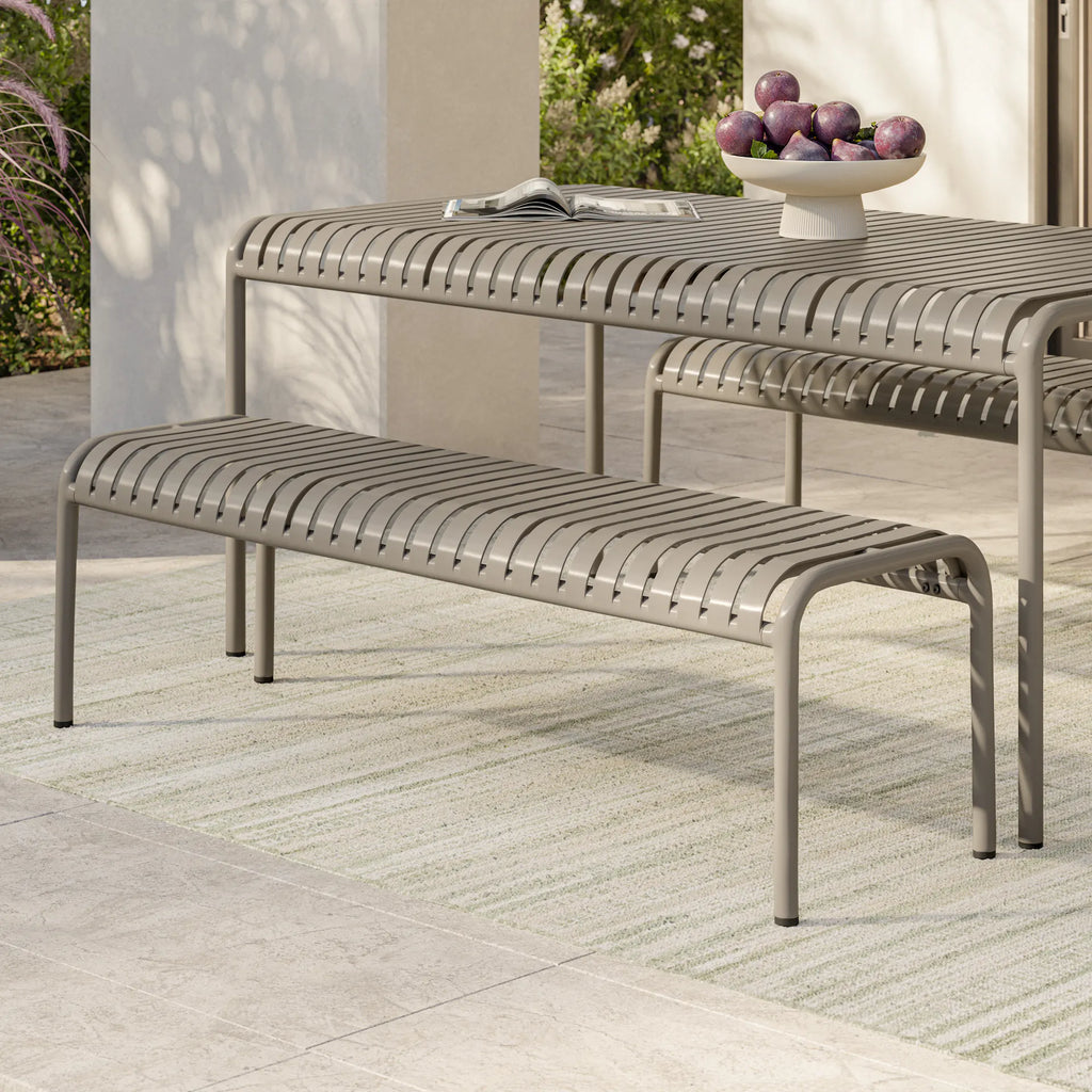 Sara 59" Outdoor Bench - Warm Stone