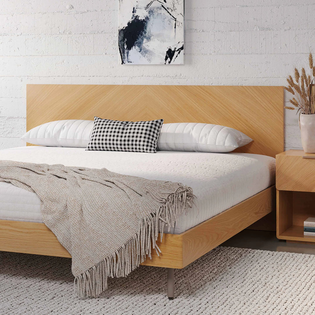 Nea Oak Wood King Bed