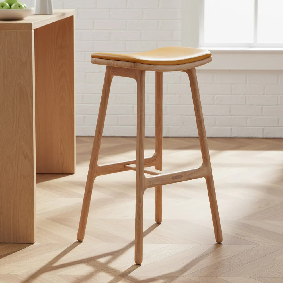 Issy Taos Tan & Light Oak Counter Stool (Set of 2)