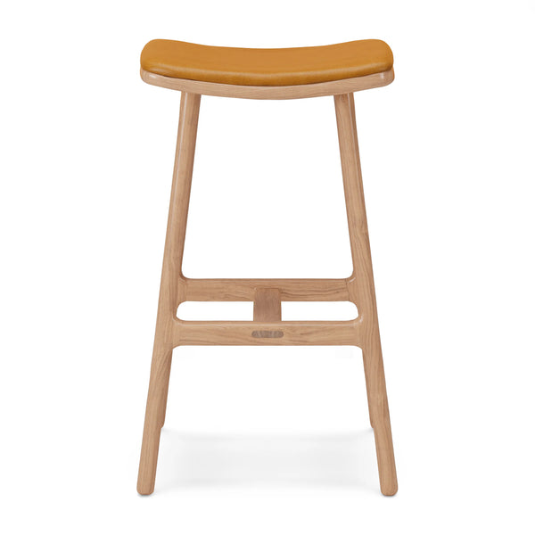 Issy Taos Tan & Light Oak Counter Stool (Set of 2)