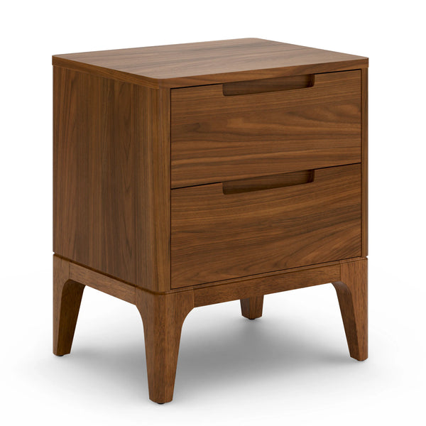 Rosa 2-Drawer Nightstand - Walnut