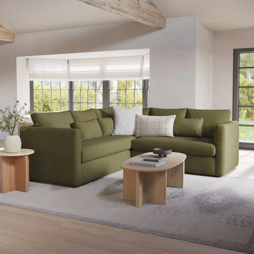 Maria 92" Corner Sectional - Napa Moss