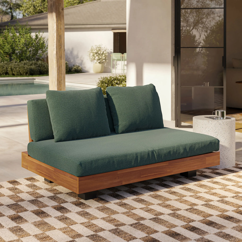 Larek 50" Outdoor Low Loveseat - Dravite Green