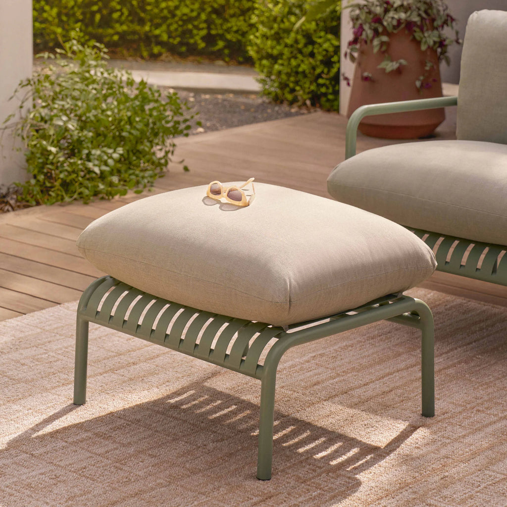 Sunbrella® Mint 29.5" Outdoor Ottoman