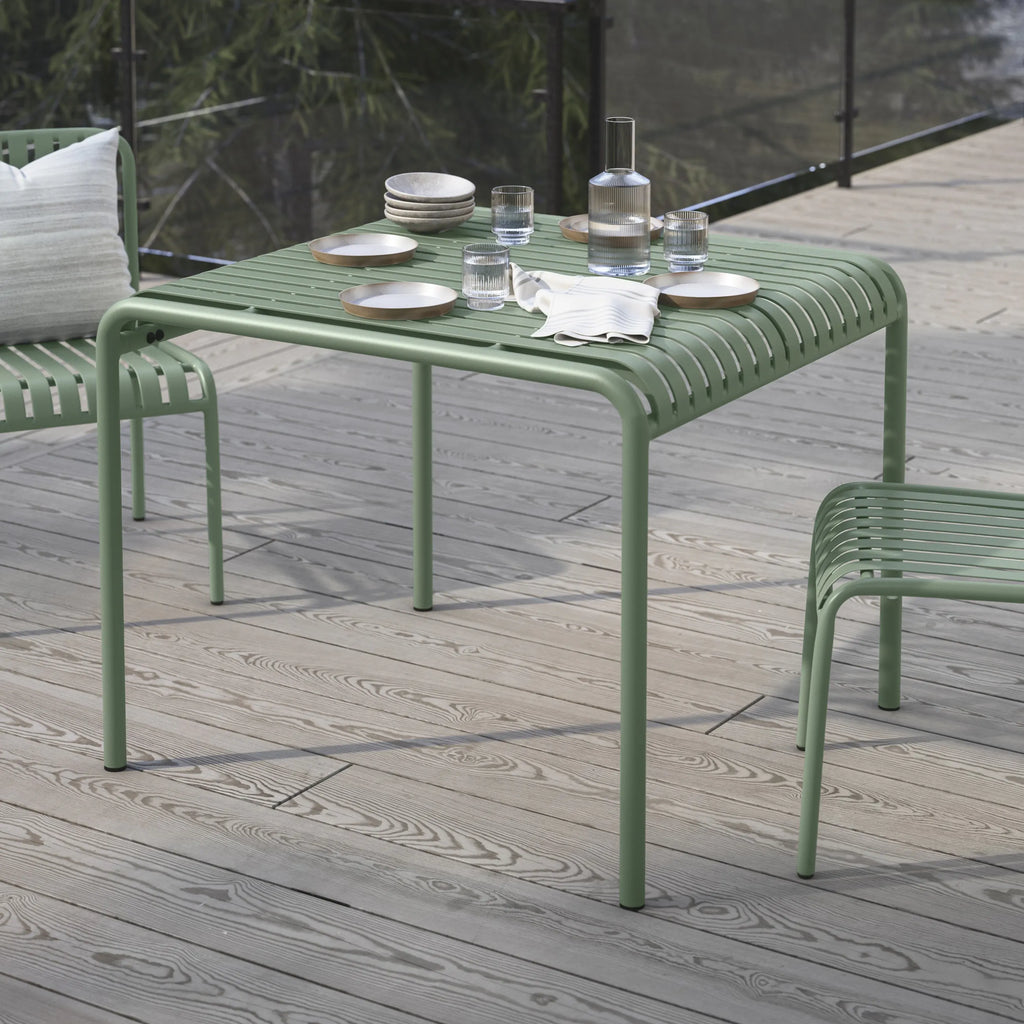 Sara 35.5" Outdoor Dining Table - Khaki Green