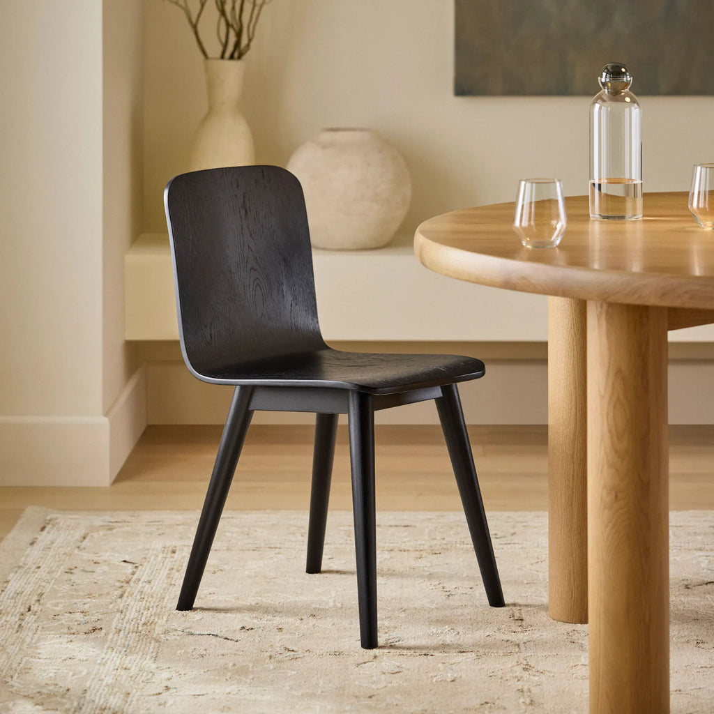 Ela Black Wood Dining Chair