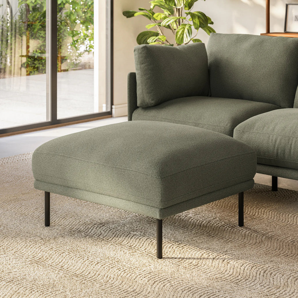 Olan 32.5" Ottoman - Ratine Vine Green