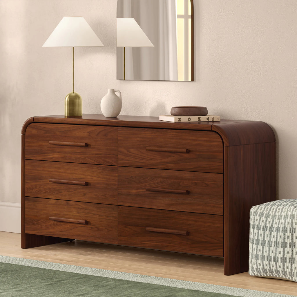 Fay 6-Drawer Double Dresser - Walnut