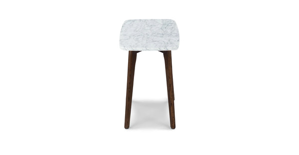 Vaya Marble Side Table – Walnut