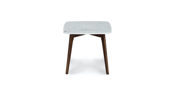 Vena Walnut Marble Square Side Table