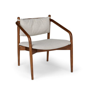 Lento Lounge Chair-Chalk Gray & Walnut