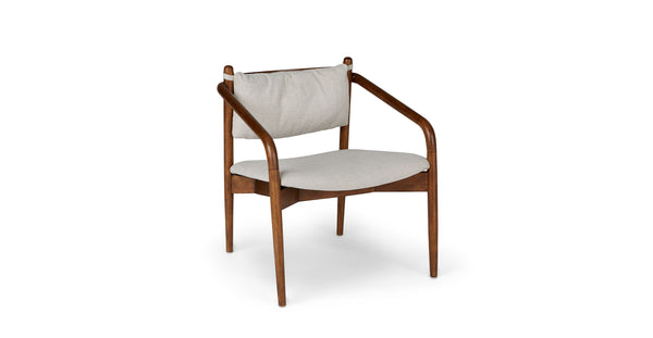 Lento Lounge Chair-Chalk Gray & Walnut