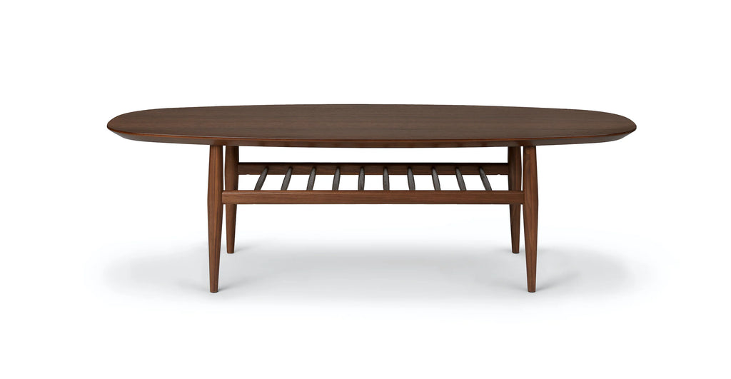 Lenia Walnut Oval Coffee Table (Scratched)