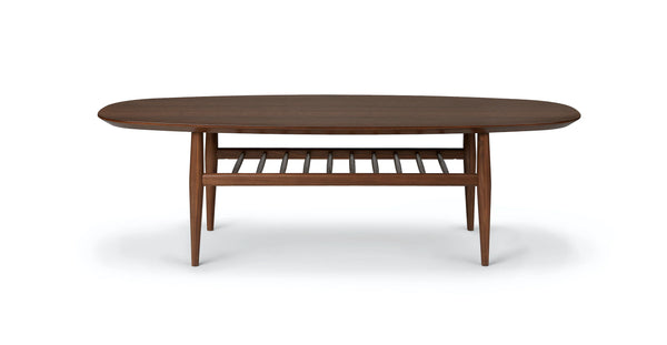 Lana Walnut Oval Coffee Table