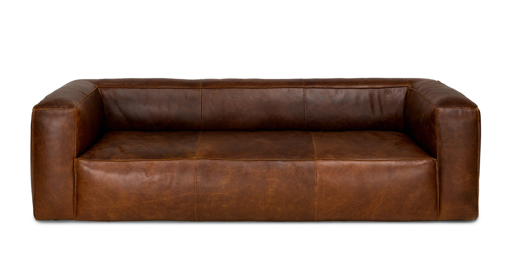 Indiana Brown 92" Rawhide Sofa