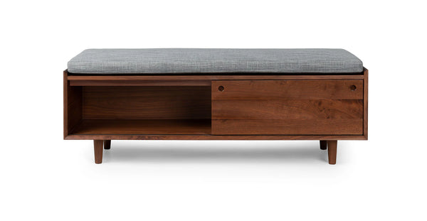 Pebble Gray Walnut Bench