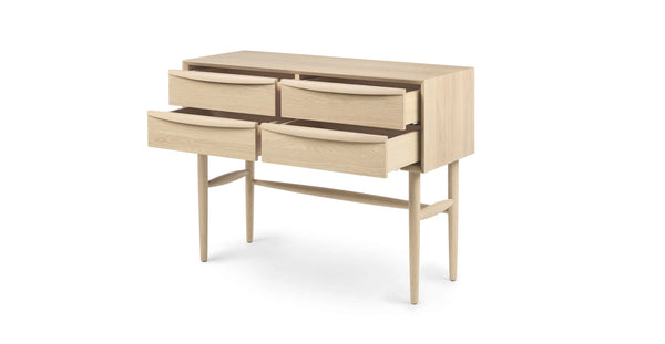 Lenia White Oak Console