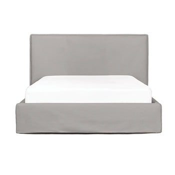 Saba Pale Grey Queen Bed
