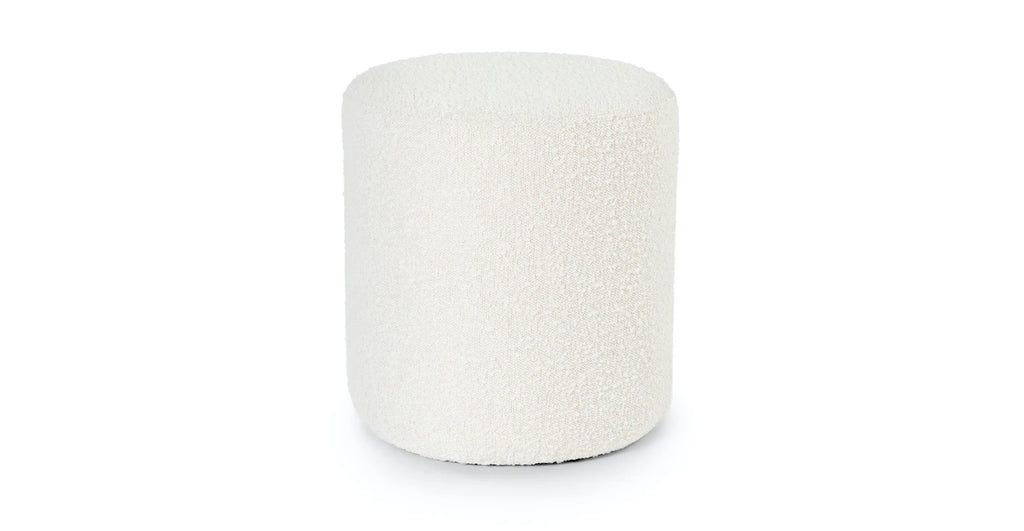 Cilo Ivory Bouclé Fabric Ottoman