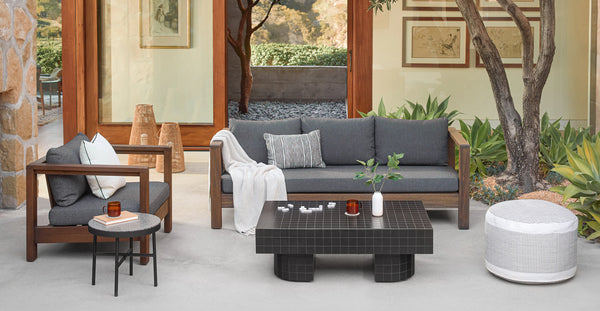 Palmera Outdoor Dravite Black Sofa