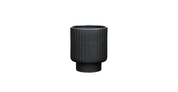 Stedum Matte Black Small Planter