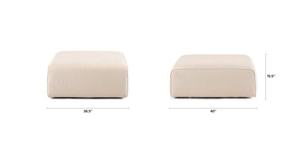 Sanna Magnet Ivory Ottoman