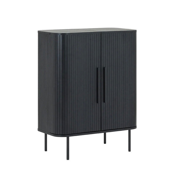 Easy Edge Bar Cabinet- Black Oak