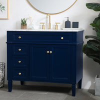 Elegant Decor 40” Bathroom Vanity - Blue