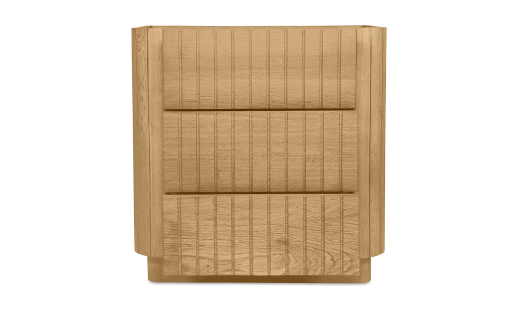Povera 3 Drawer Nightstand Natural Oak