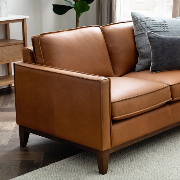 Cascades Upholstered 59'' Loveseat Chestnut Genuine Leather
