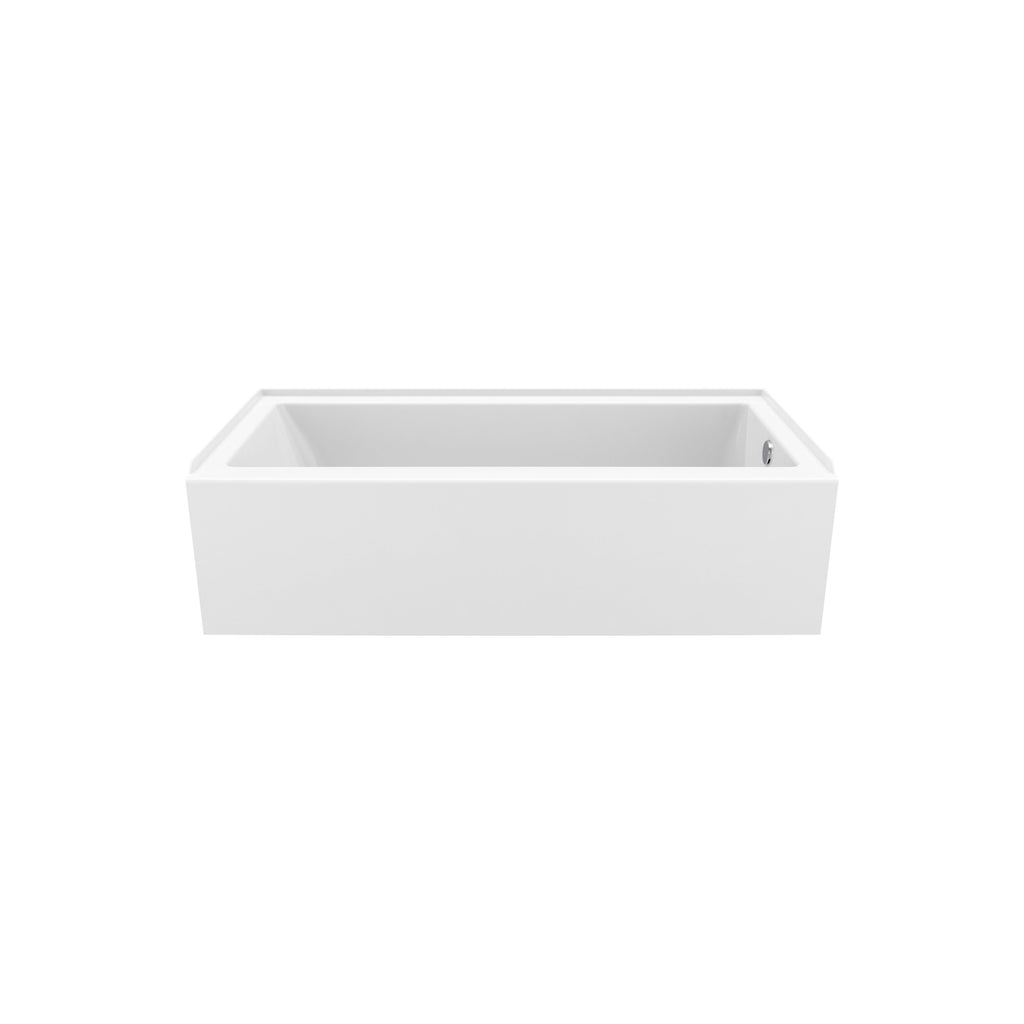 Rubix Access 6030 Acrylic Alcove Right-Hand Drain Bathtub in White