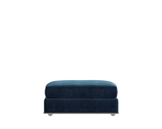 Cobalt Ottoman - Plush Velvet