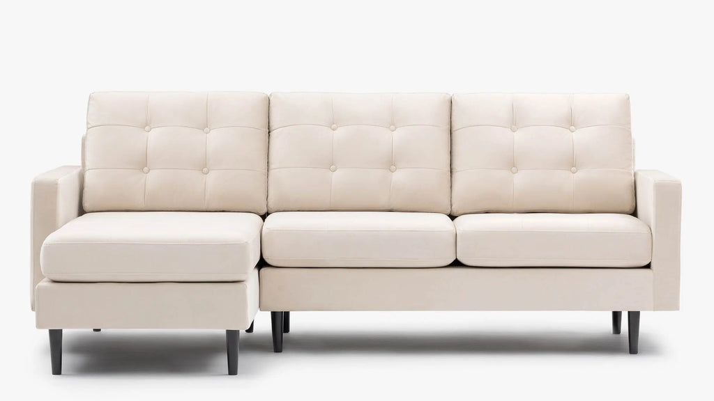 Madison Velvet Cream Sectional Sofa